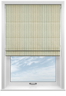 Emily Bond George Stripe, Sage - Twist&Fit Roman Blind
